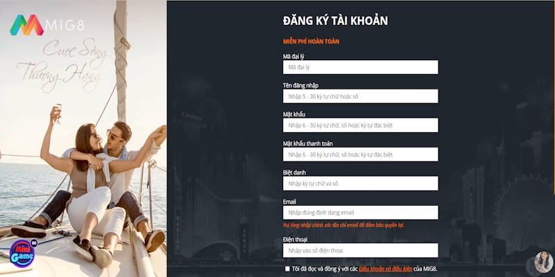 Mách Bạn Đăng Ký Tài Khoản Mig8 Thành Công Chỉ Trong 1 Phút Nhà cái hỗ trợ tạo tài khoản trực tiếp trên PC cá nhân