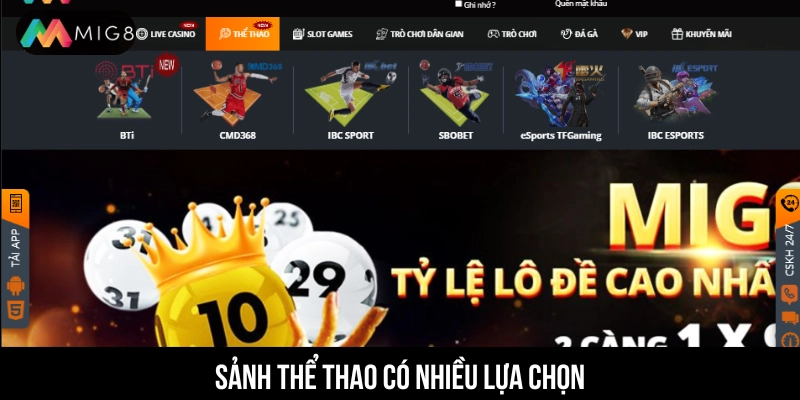 MIG8 - Nhà Cái Uy Tín Hàng Đầu Châu Á Thưởng Nạp +88k Cược thể thao trực tuyến đa dạng trận đấu hấp dẫn